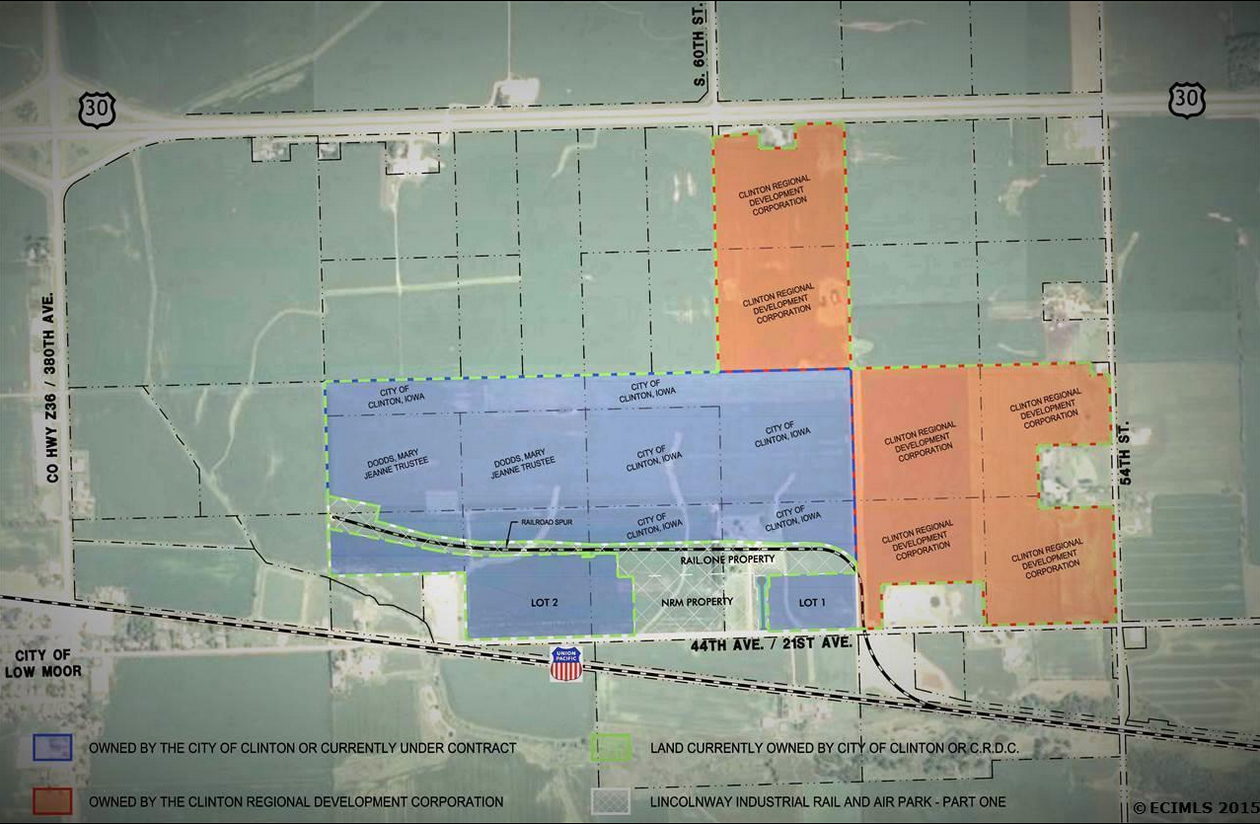 Map of Lincolnway Industrial Rail and Air Park