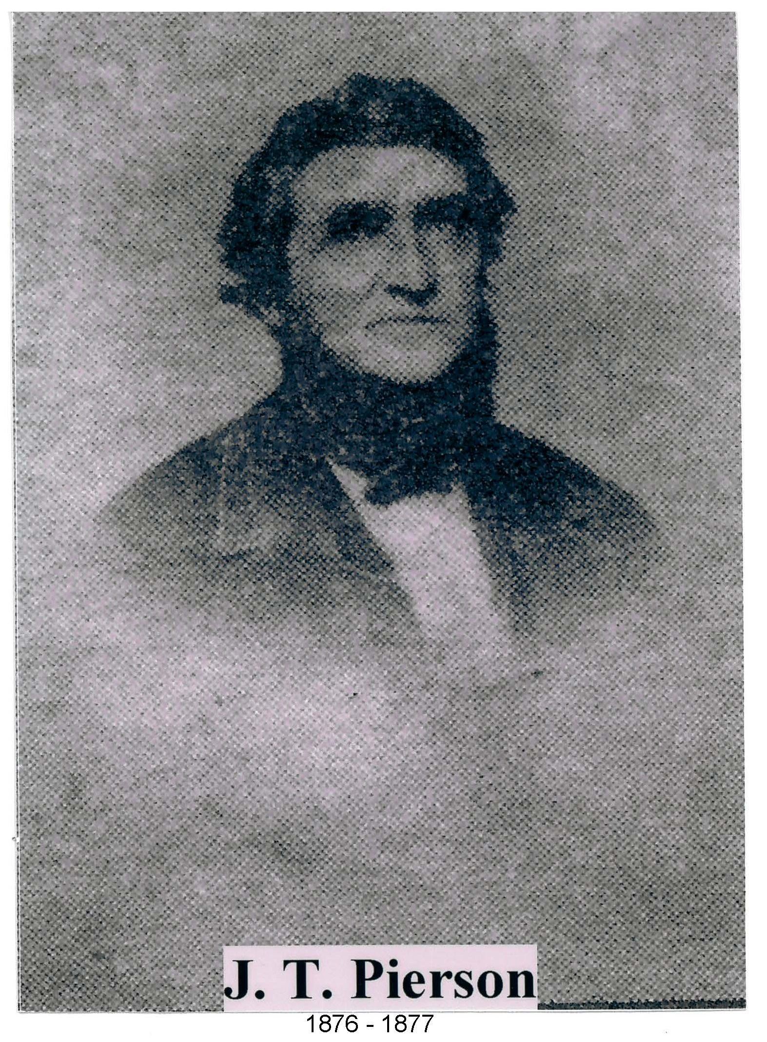 Image of Mayor J.T. Pierson who served 1876-1877