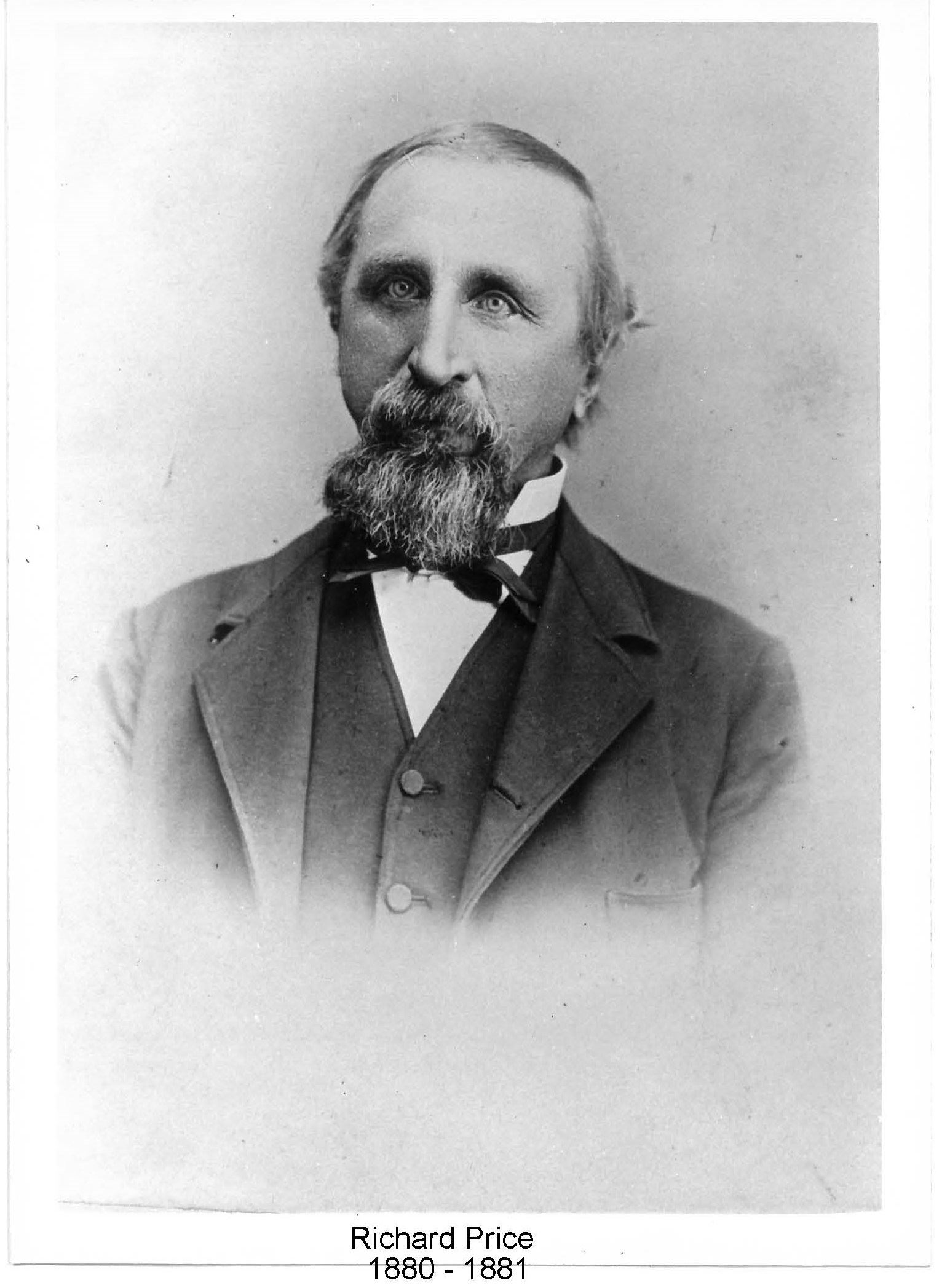Image of Mayor Richard Price who served 188o-1881 