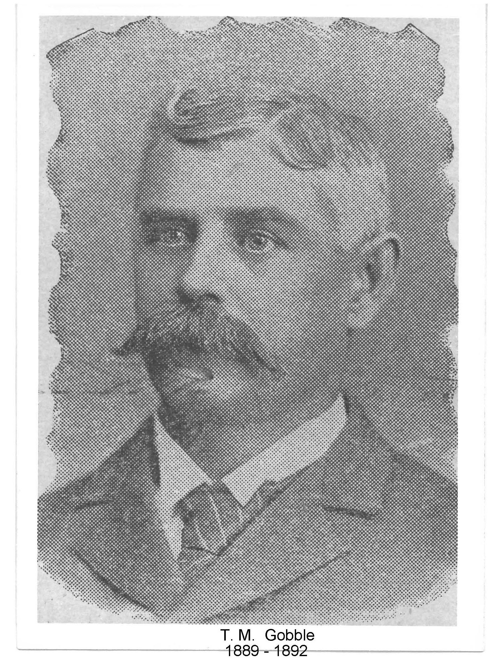 Image of Mayor T.M. Gobble who served 1889-1892 