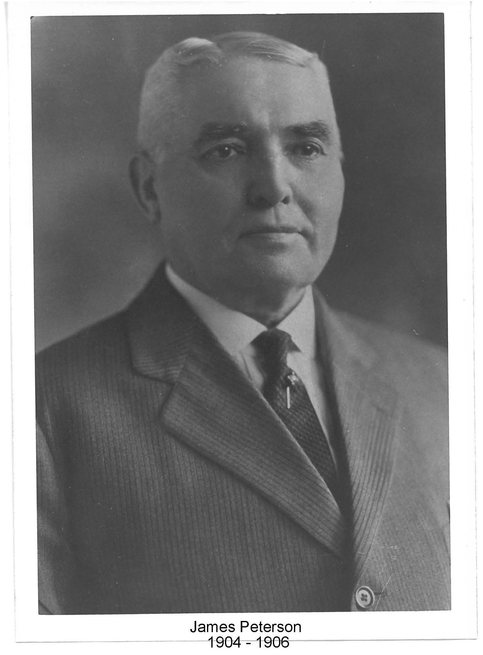 Image of Mayor James Peterson who served 1904-1906