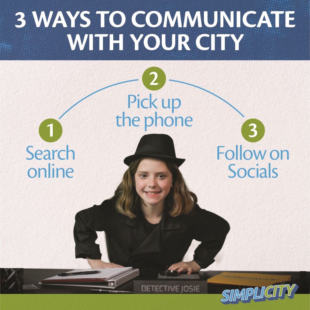 Image of Young Girl - Communicate with City by Search Online, Pick Up Phone, Follow on Socials